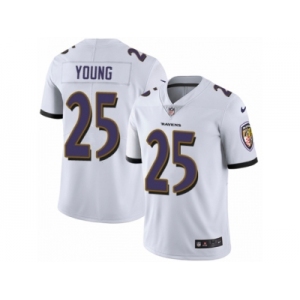 Men's Nike Baltimore Ravens #25 Tavon Young Vapor Untouchable Limited White NFL Jersey