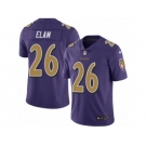 Men's Nike Baltimore Ravens #26 Matt Elam Limited Purple Rush NFL Jersey