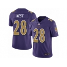 Men's Nike Baltimore Ravens #28 Terrance West Limited Purple Rush NFL Jersey