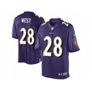 Men's Nike Baltimore Ravens #28 Terrance West Limited Purple Team Color NFL Jersey