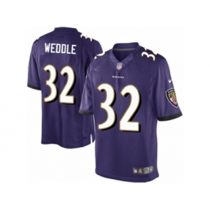 Men's Nike Baltimore Ravens #32 Eric Weddle Limited Purple Team Color NFL Jersey