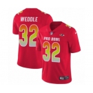 Men's Nike Baltimore Ravens #32 Eric Weddle Limited Red AFC 2019 Pro Bowl NFL Jersey