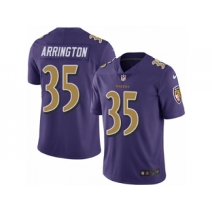 Men's Nike Baltimore Ravens #35 Kyle Arrington Limited Purple Rush NFL Jersey