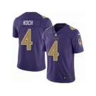 Men's Nike Baltimore Ravens #4 Sam Koch Elite Purple Rush NFL Jersey