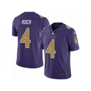 Men's Nike Baltimore Ravens #4 Sam Koch Limited Purple Rush NFL Jersey