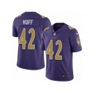 Men's Nike Baltimore Ravens #42 Marqueston Huff Elite Purple Rush NFL Jersey