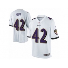 Men's Nike Baltimore Ravens #42 Marqueston Huff Limited White NFL Jersey