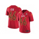 Men's Nike Baltimore Ravens #46 Morgan Cox Limited Red 2017 Pro Bowl NFL Jersey