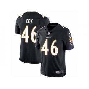 Men's Nike Baltimore Ravens #46 Morgan Cox Vapor Untouchable Limited Black Alternate NFL Jersey