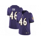 Men's Nike Baltimore Ravens #46 Morgan Cox Vapor Untouchable Limited Purple Team Color NFL Jersey