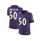 Men's Nike Baltimore Ravens #50 Albert McClellan Vapor Untouchable Limited Purple Team Color NFL Jersey