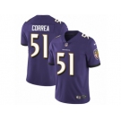 Men's Nike Baltimore Ravens #51 Kamalei Correa Vapor Untouchable Limited Purple Team Color NFL Jersey