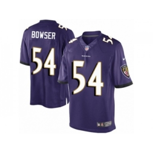 Men's Nike Baltimore Ravens #54 Tyus Bowser Limited Purple Team Color NFL Jersey