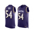 Men's Nike Baltimore Ravens #54 Zach Orr Limited Purple Player Name & Number Tank Top NFL Jersey