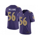 Men's Nike Baltimore Ravens #56 Tim Williams Limited Purple Rush NFL Jersey