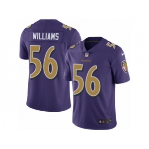 Men's Nike Baltimore Ravens #56 Tim Williams Limited Purple Rush NFL Jersey