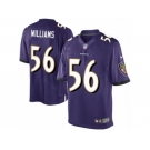 Men's Nike Baltimore Ravens #56 Tim Williams Limited Purple Team Color NFL Jersey