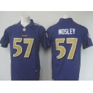 Men's Nike Baltimore Ravens #57 Mosley Limited Purple Stitched NFL Limited Rush Jersey