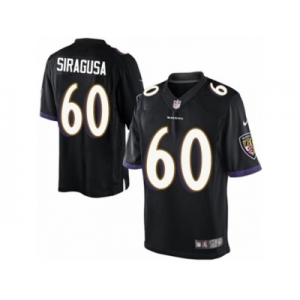 Men's Nike Baltimore Ravens #60 Nico Siragusa Limited Black Alternate NFL Jersey