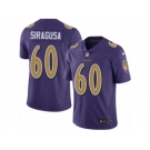 Men's Nike Baltimore Ravens #60 Nico Siragusa Limited Purple Rush NFL Jersey