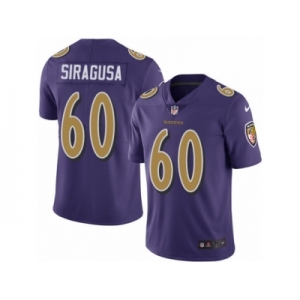 Men's Nike Baltimore Ravens #60 Nico Siragusa Limited Purple Rush NFL Jersey