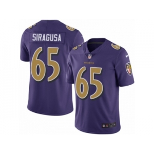 Men's Nike Baltimore Ravens #65 Nico Siragusa Limited Purple Rush NFL Jersey