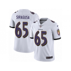 Men's Nike Baltimore Ravens #65 Nico Siragusa White Vapor Untouchable Limited Player NFL Jersey