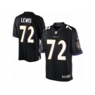 Men's Nike Baltimore Ravens #72 Alex Lewis Limited Black Alternate NFL Jersey