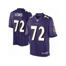 Men's Nike Baltimore Ravens #72 Alex Lewis Limited Purple Team Color NFL Jersey