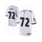 Men's Nike Baltimore Ravens #72 Alex Lewis Limited White NFL Jersey