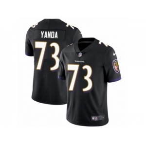 Men's Nike Baltimore Ravens #73 Marshal Yanda Vapor Untouchable Limited Black Alternate NFL Jersey