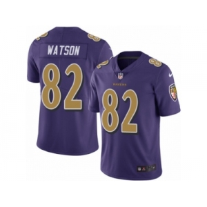 Men's Nike Baltimore Ravens #82 Benjamin Watson Limited Purple Rush NFL Jersey