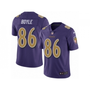 Men's Nike Baltimore Ravens #86 Nick Boyle Limited Purple Rush NFL Jersey