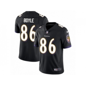 Men's Nike Baltimore Ravens #86 Nick Boyle Vapor Untouchable Limited Black Alternate NFL Jersey