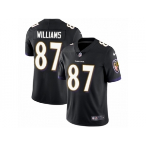 Men's Nike Baltimore Ravens #87 Maxx Williams Vapor Untouchable Limited Black Alternate NFL Jersey