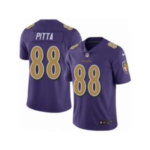 Men's Nike Baltimore Ravens #88 Dennis Pitta Limited Purple Rush NFL Jersey