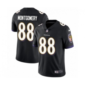 Men's Nike Baltimore Ravens #88 Ty Montgomery Black Alternate Vapor Untouchable Limited Player NFL Jersey