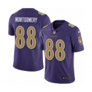 Men's Nike Baltimore Ravens #88 Ty Montgomery Limited Purple Rush Vapor Untouchable NFL Jersey