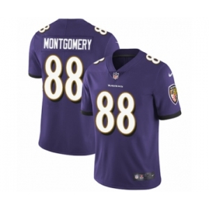 Men's Nike Baltimore Ravens #88 Ty Montgomery Purple Team Color Vapor Untouchable Limited Player NFL Jersey