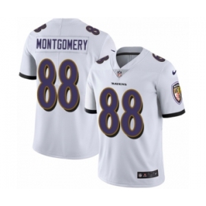 Men's Nike Baltimore Ravens #88 Ty Montgomery White Vapor Untouchable Limited Player NFL Jersey