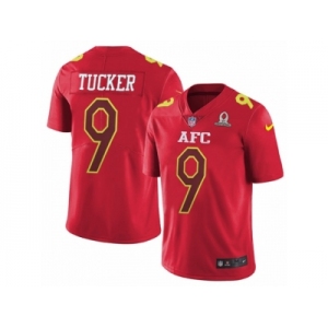 Men's Nike Baltimore Ravens #9 Justin Tucker Limited Red 2017 Pro Bowl NFL Jersey