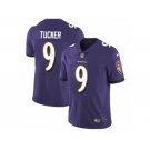 Men's Nike Baltimore Ravens #9 Justin Tucker Vapor Untouchable Limited Purple Team Color NFL Jersey