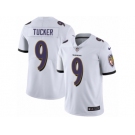 Men's Nike Baltimore Ravens #9 Justin Tucker Vapor Untouchable Limited White NFL Jersey