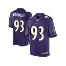 Men's Nike Baltimore Ravens #93 Chris Wormley Limited Purple Team Color NFL Jersey