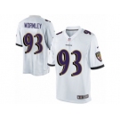 Men's Nike Baltimore Ravens #93 Chris Wormley Limited White NFL Jersey