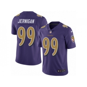 Men's Nike Baltimore Ravens #99 Timmy Jernigan Limited Purple Rush NFL Jersey