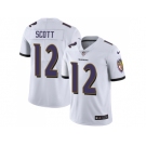 Nike Baltimore Ravens #12 Jaleel Scott White Men Stitched NFL Vapor Untouchable Limited Jersey