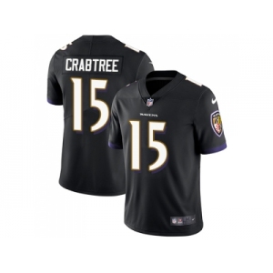 Nike Baltimore Ravens #15 Michael Crabtree Black Alternate Men Stitched NFL Vapor Untouchable Limited Jersey