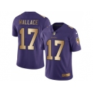 Nike Baltimore Ravens #17 Mike Wallace Purple Men's Stitched NFL Limited Gold Rush Jersey