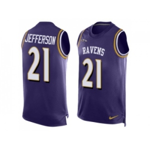 Nike Baltimore Ravens #21 Tony Jefferson Purple Team Color Men's Stitched NFL Limited Tank Top Jersey